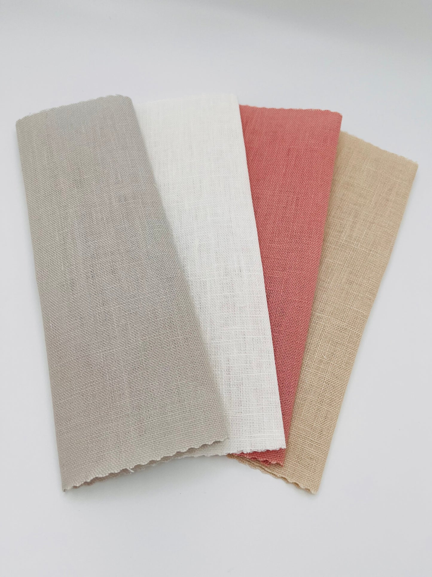 Linen Embroidery Fabric Bundle (two sizes available - 8" or 12" squares)