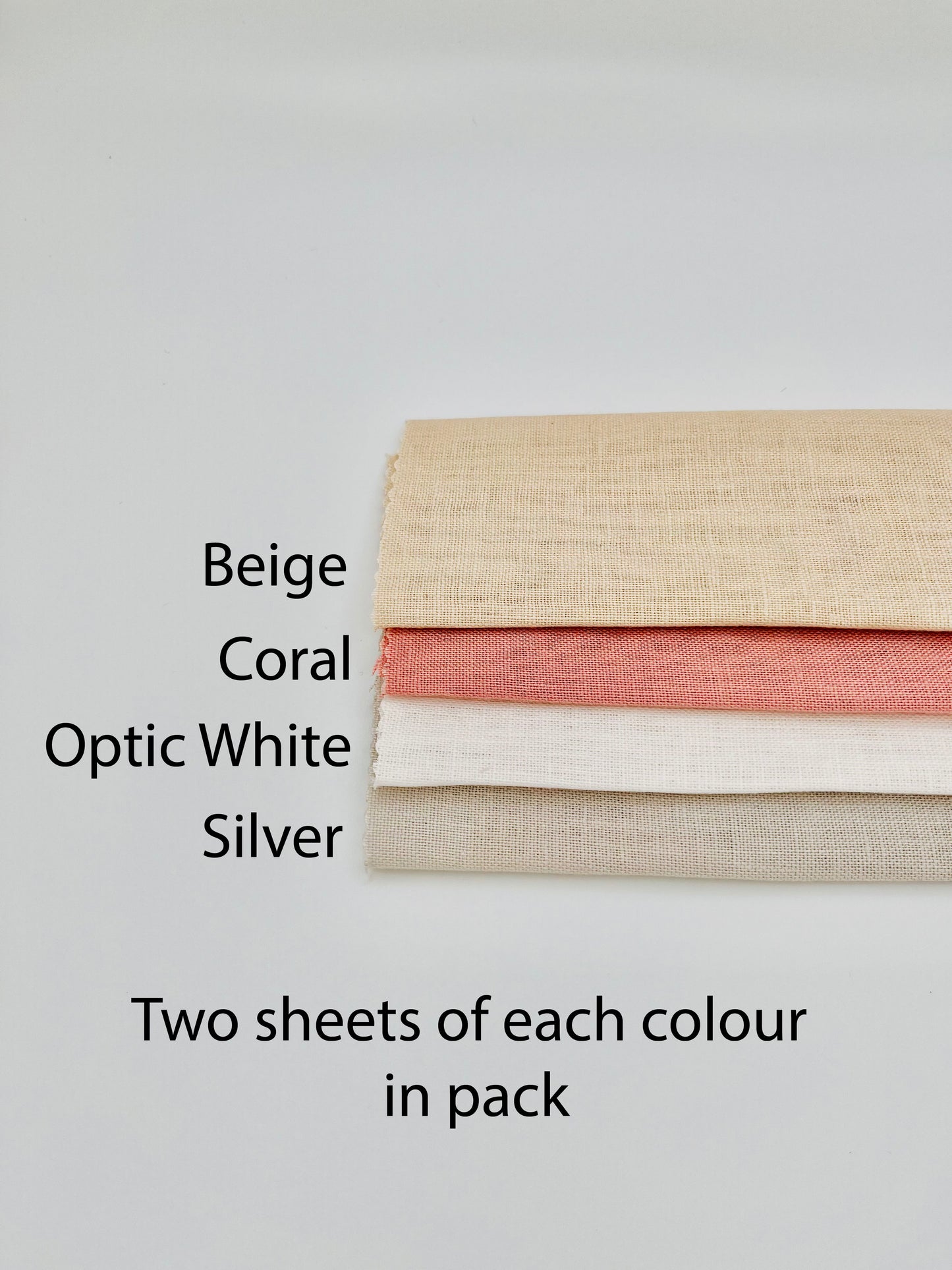 Linen Embroidery Fabric Bundle (two sizes available - 8" or 12" squares)