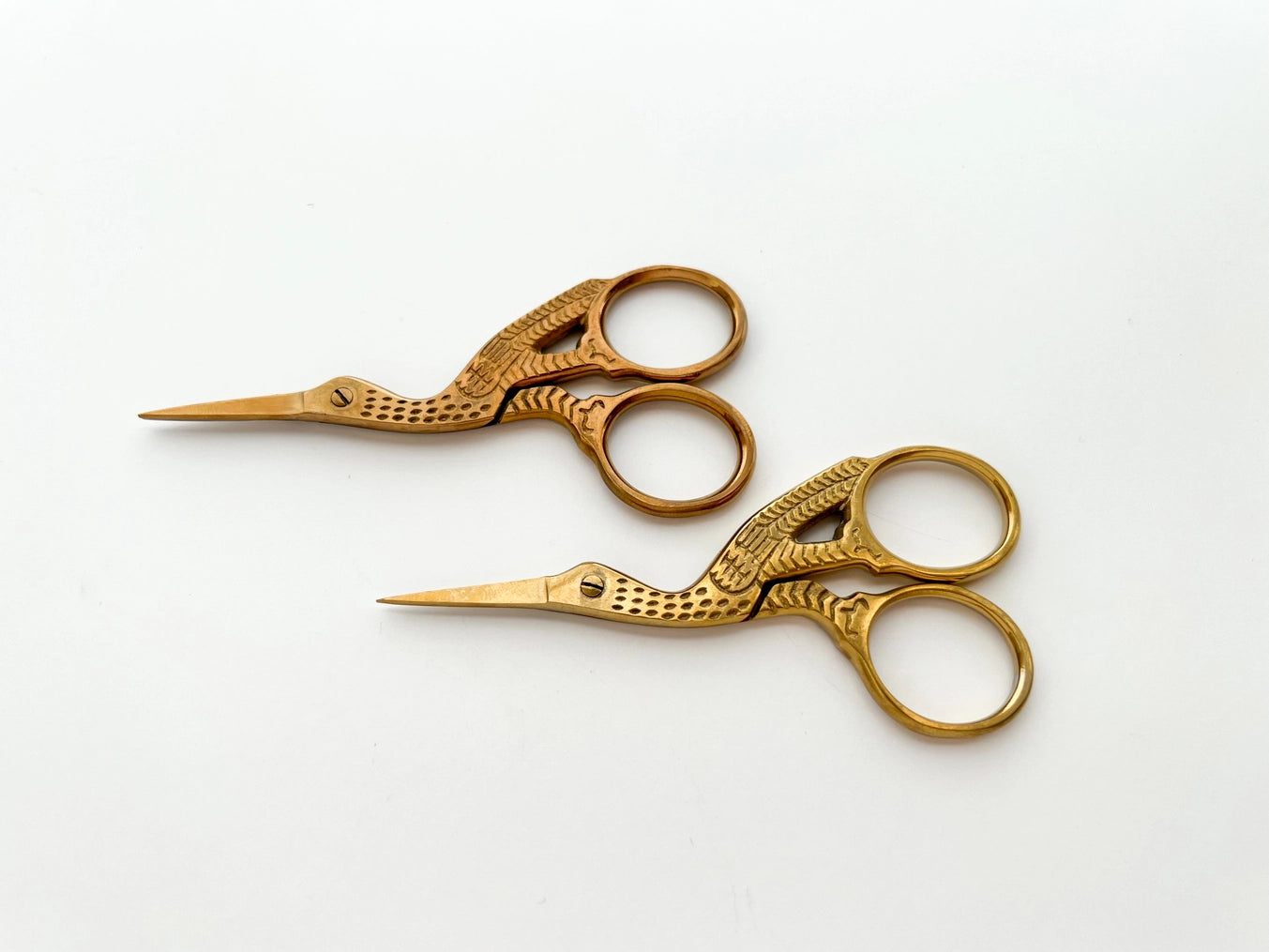 Embroidery Stork Scissors, Small Bird Scissors (Dark Gold)