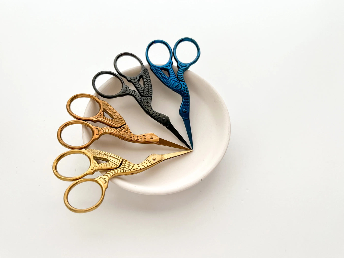 Embroidery Stork Scissors, Small Bird Scissors (Dark Gold)