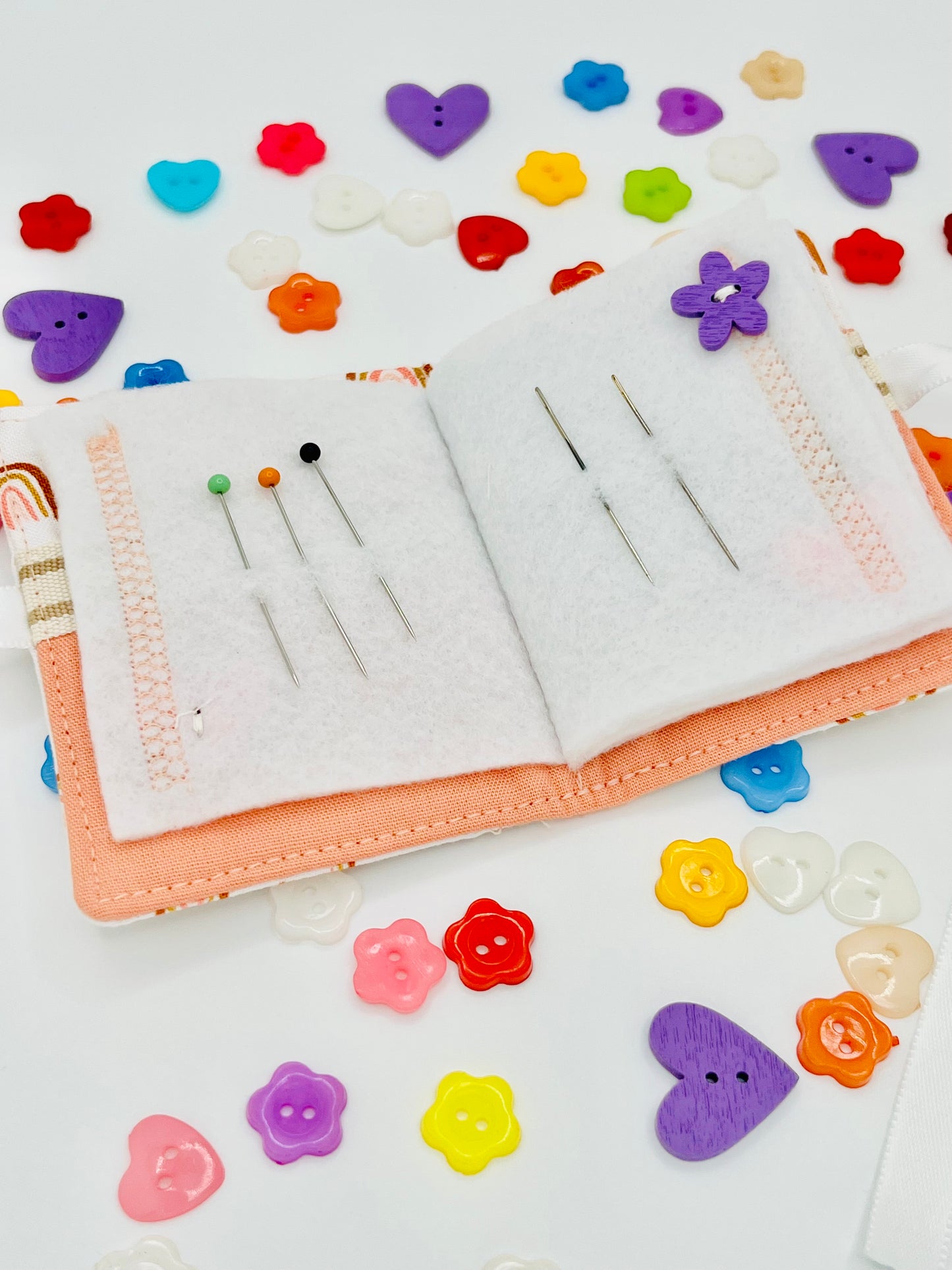 ‘End of the Rainbow’ Fabric Needle Book