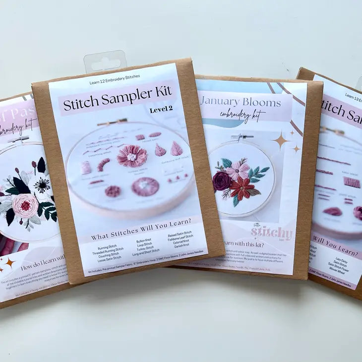 Embroidery Stitch Sampler Kit - Level 1 - Beginner