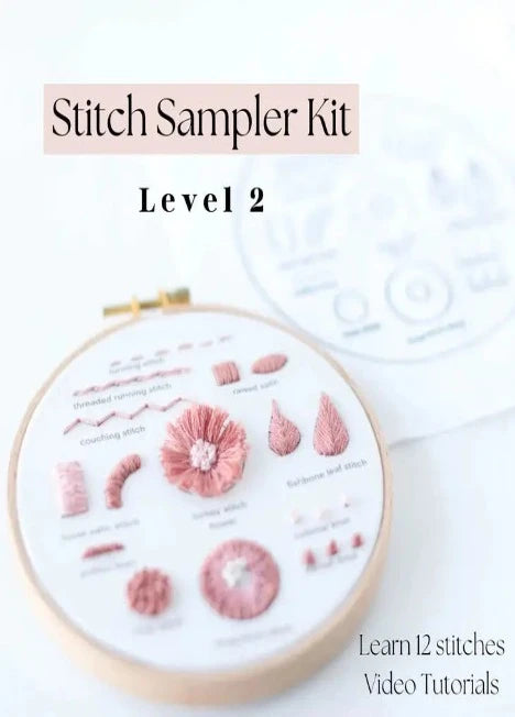 Embroidery Stitch Sampler Kit - Level 2 - Intermediate