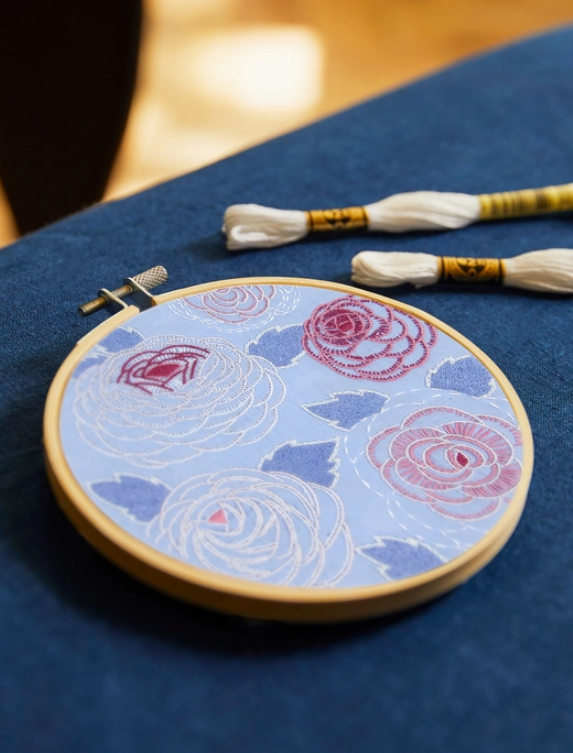 DMC Designer Embroidery Kit - Ranunculus