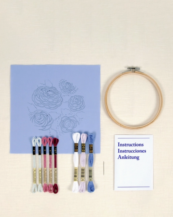 DMC Designer Embroidery Kit - Ranunculus